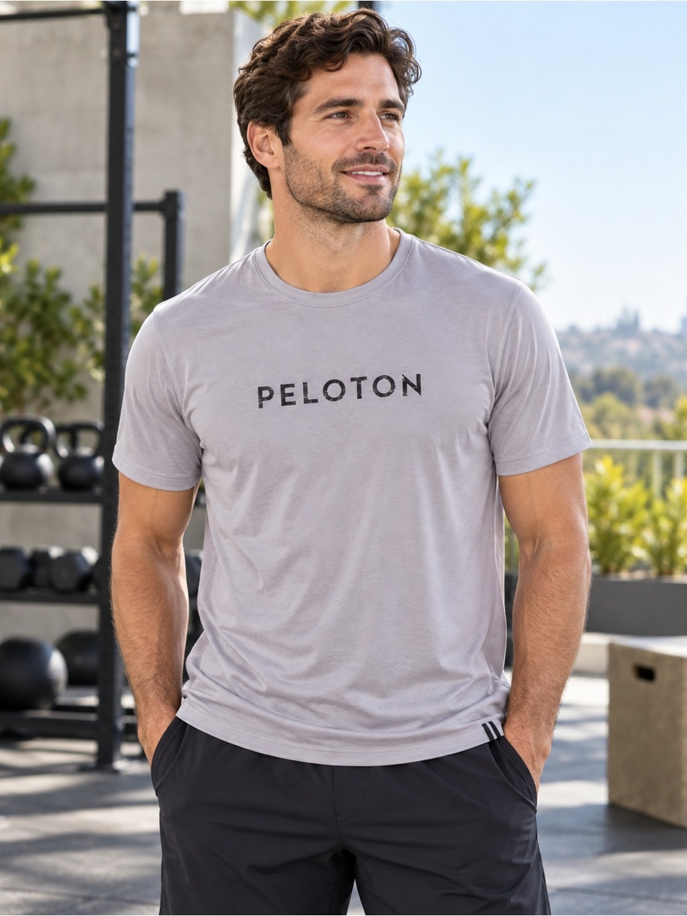 Peloton Men’s Light Purple Fourlaps x Peloton Drifit Tee
